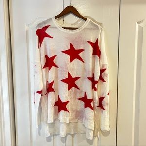 Show Me Your Mumu Bronson Sweater - Star Tossed Knit - Size Large